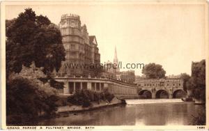 1950ler İngiltere Grand Parade & Pulteney Bridge
Bath S/B Kartpostal