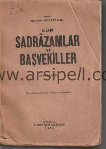 Son Sadrazamlar ve Başvekiller