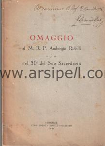 Omaggio Al M.R.P. Ambrogio Ridolfi o.f.m. ne 50
Del Suo Sacerdozio