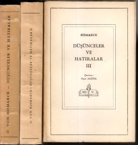 DÜŞÜNCELER VE HATIRALAR -- 3 CİLT TAKIM
