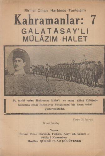 ŞEHİT MÜLAZIM GALATASARAYLI HALET BEY