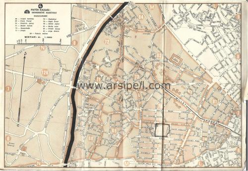 1934 İstanbul Şehir Rehberi - Fatih Kazası: Şehremini Nahiyesi