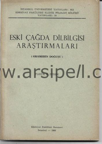 Eski Çağda Dilbilgisi Araştırmaları (Gramerin Doğuşu)