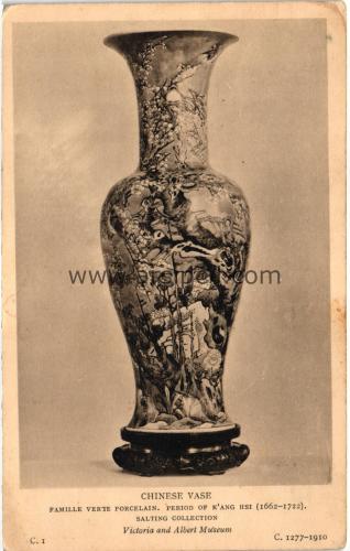 1950ler İngiltere victoria and albet museum çin vazo S/B Kartpostal