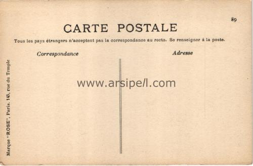 1950ler Fransa le parc de la tête d'or park S/B Kartpostal