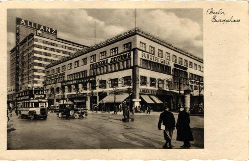 1950ler Almanya Berlin Europahaus S/B Kartpostal