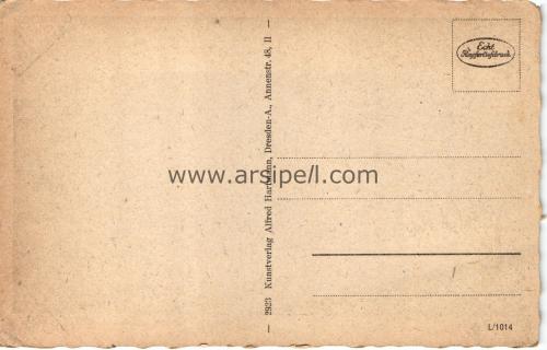 1950ler Almanya Dresden Zwingerhof Wallpavillon S/B Kartpostal