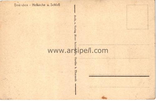 1950ler Almanya Dresden Hofkirche u. Schlob S/B Kartpostal