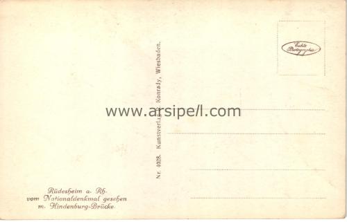 1950ler Almanya Rüdesheim am Rhein S/B Kartpostal