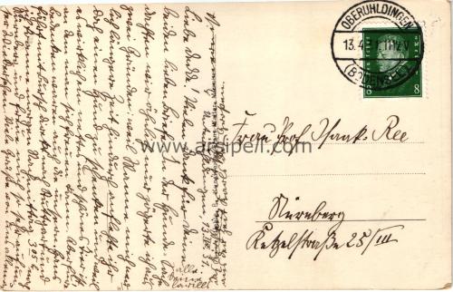 1930lar Almanya Bodman Goldbach Church S/B Kartpostal