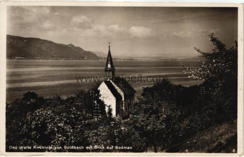 1930lar Almanya Bodman Goldbach Church S/B Kartpostal