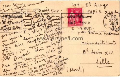 1930lar France Exposition Internationale Paris Rusya Pavyonu S/B Kartp