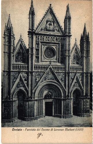 1950ler İtalya Orvieto Katedrali S/B Kartpostal