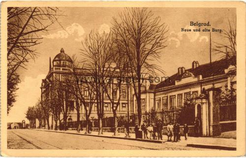 1950ler Sırbistan Belgrad Neue und Alte Burg S/B Kartpostal