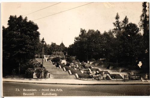 1950ler Belçika Bruxelles Mont Des Arts S/B Kartpostal