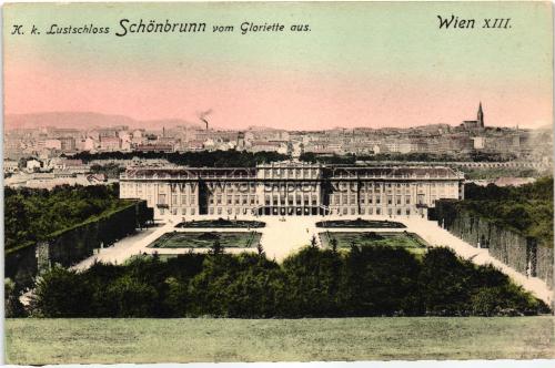 1950ler Avusturya Viyana Wien Lustschloss Schönbrunn S/B Kartpostal