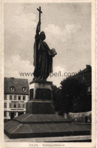 1950ler Almanya Fulda Bonifacius Denkmal S/B Kartpostal