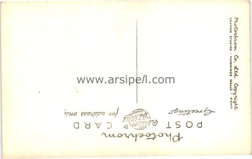 1950ler İngiltere London Big Ben Westminster Bridge S/B Kartpostal