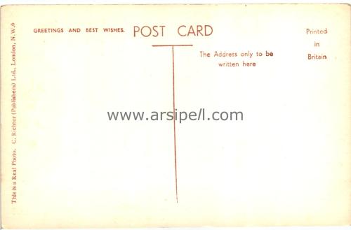 1950ler İngiltere London Trafalgar Square S/B Kartpostal