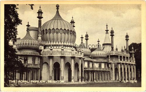 1950ler İngiltere Brighton Royal Pavilion S/B Kartpostal