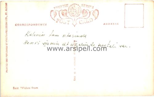 1950ler İngiltere London Winsdor Castle S/B Kartpostal