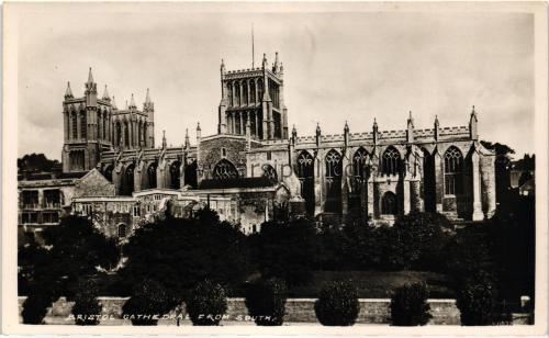 1950ler İngiltere Bristol Cathedral S/B Kartpostal