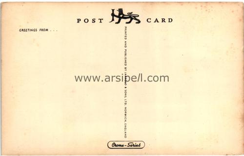1950ler İngiltere Horseshoe Cloisters Windsor Castle S/B Kartpostal