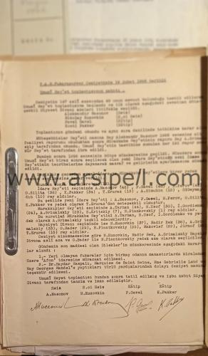 PAE Fukaraperver Cemiyeti 1955-64 yılları arası toplantı tutanakları
