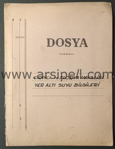 İ.T.Ü Çırpıcı ve Florya Havalisi Yer Altı Suyu Bilgileri Araştırma Rap