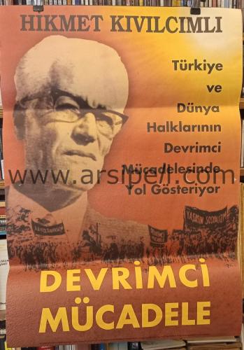 Devrimci Mücadele Siyasi Propaganda Afiş Hikmet Kıvılcımlı