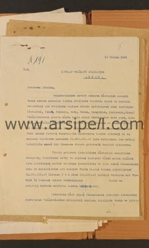 1932 İZMİT KAĞIT FABRİKASI KURULUŞ ÖNCESİ BELGELERİ / Mehmet Ali Kağıtçı İmzalı