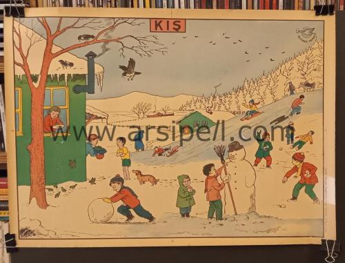 Özyürek Yayınları Mevsimler KIŞ Afişi 1980