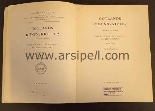 Gotland'ın runik yazıtları / Gotlands Runinskrifter