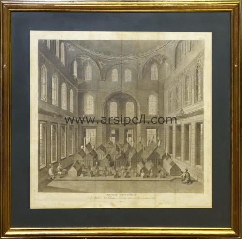 Hatice Turhan Valide Sultan Türbesi Orjinal Gravür / Ignatius Mouradgea d'Ohsson / 1789