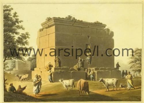 Monument between Tripoli and Tortosa Taşbaskı Gravür / Luigi Mayer / 1