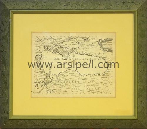 Karadeniz Kırım Boğazlar Gravürü / Mer Noire ou Mer Maieure 1648