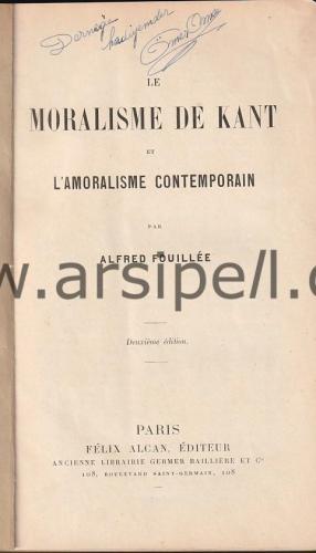 Le Moralisme De Kant Et L'Amoralisme Contemporain