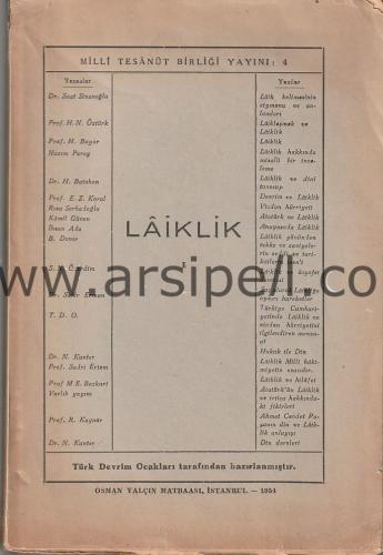 LAİKLİK 1 Türk Devrim Ocakları