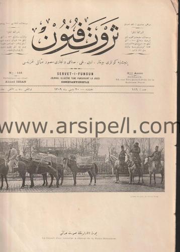 Osmanlıca Serveti Fünun Mecmuası Sayı 116 Yıl 1893/ Kapak: Posta Katırlarının Sürat-ı Hareketi