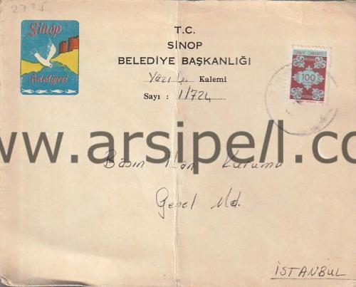 Sinop Belediyesi Antetli Zarf