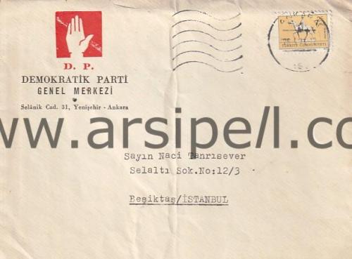 Demokratik Parti Genel Merkezi Antetli Zarf
