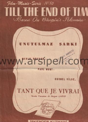 TILL THE END OF TIME Based On Chopin's Polonaise Müzik Notası / Unutulmaz Şarkı