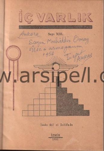 İÇ VARLIK - Metapsişik Tebliğler ve Araştırmalar dergisi cilt 13-24 (imzalı)