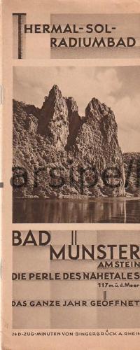 1940lar Almanya Münster Termal Tesis Broşürü Bad Münster Thermal Sol-Radiumbad