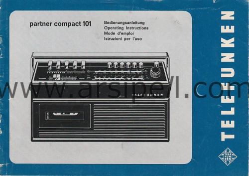 Telefunken Partner Compact 101 Portatif Radyo / Kasetçalar Kullanım Kı