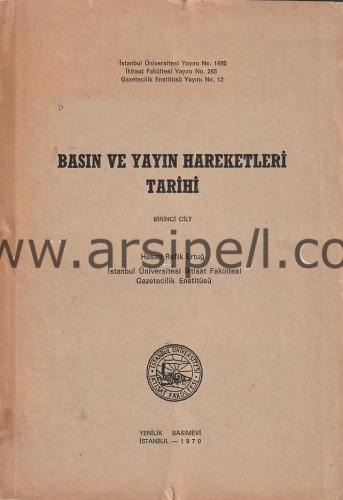 Basın ve Yayın Hareketleri Tarihi cilt 1
