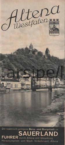 1940lar Almanya Altena Westfalen Şehir Broşürü / Germany Altena City Brochure