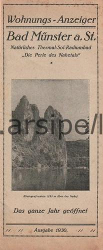 1930 Almanya Münster Termal Tesis Broşürü Bad Münster Thermal Sol-Radiumbad