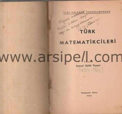 TÜRK MATEMATİKÇİLERİ - İMZALI