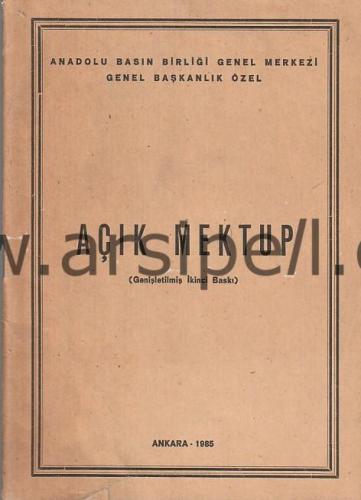 Açık Mektup. (Genişletilmiş İkinci Baskı)